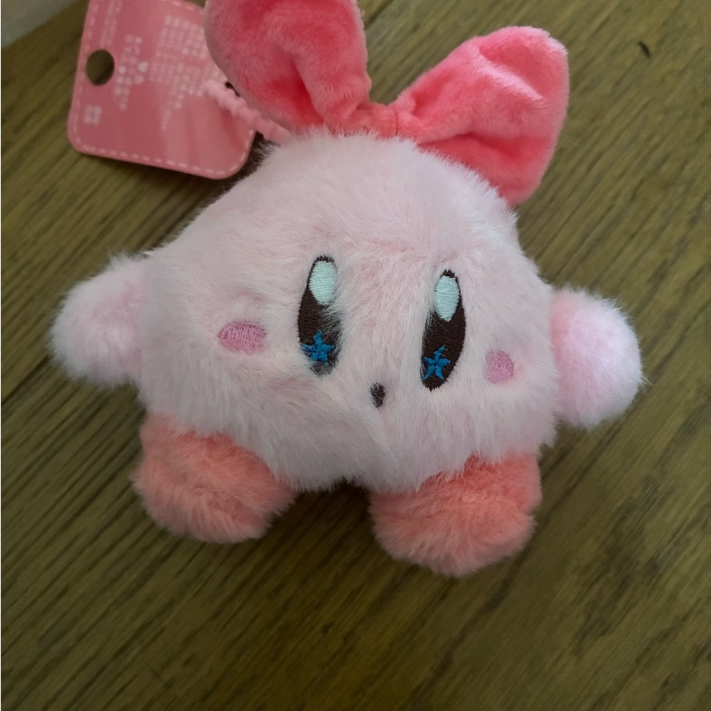 fluffy kirby keychain plushie